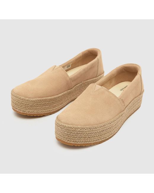 TOMS Natural Women's Valencia Slip On Flat Shoes