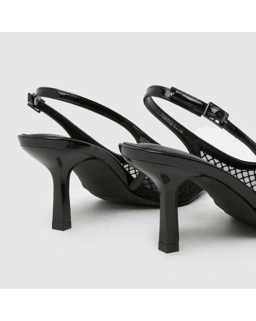 Schuh Black Selene Slingback Point Court High Heels
