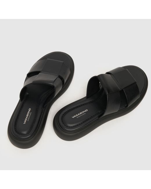 Vagabond Black Shoemakers Blenda Open Toe Flatform Sandals