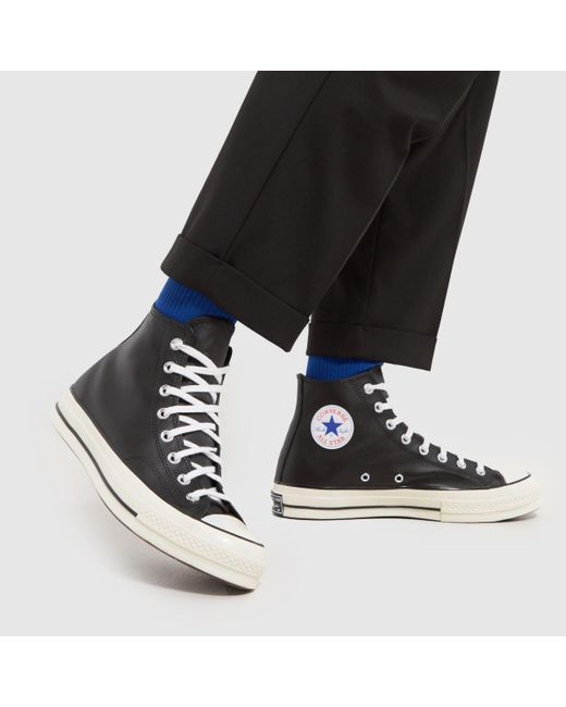 Converse Blue Chuck 70 Hi Leather Trainers In for men