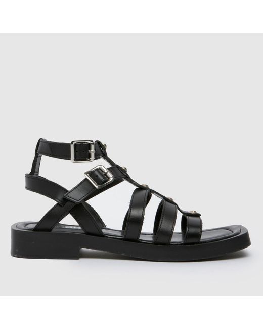 Schuh Black Tempeny Studded Sandals In
