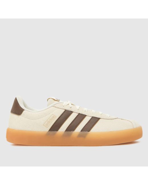 Adidas Natural Vl Court 3.0 Trainers In
