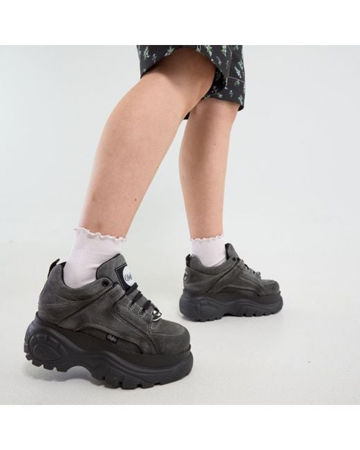 Buffalo Black London Classic Low Trainers
