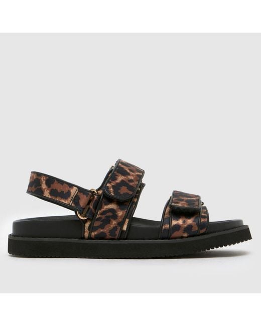 Schuh Black Tiesha Footbed Sandals