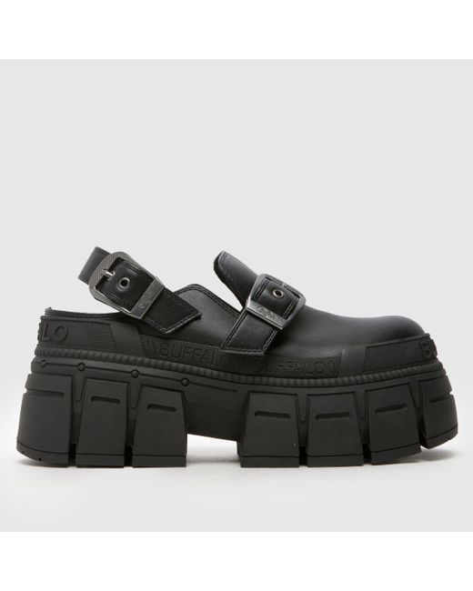 Buffalo Black London Gospher Clog Sandals
