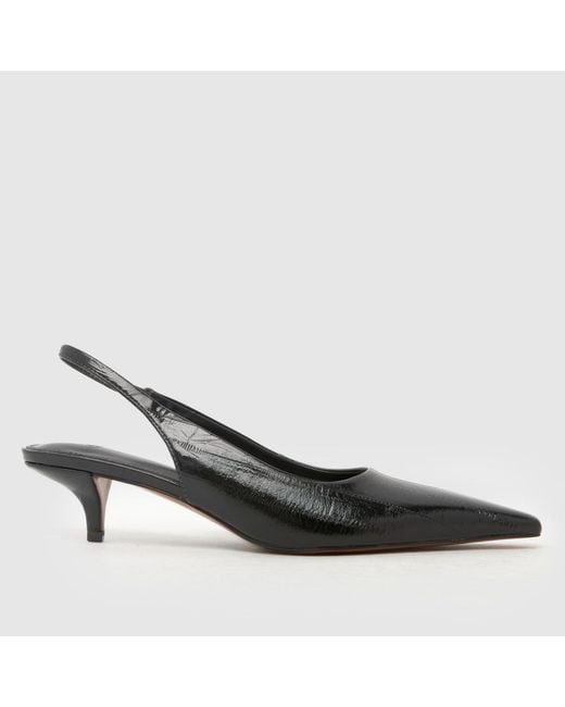 Schuh Black Shery Court Kitten High Heels