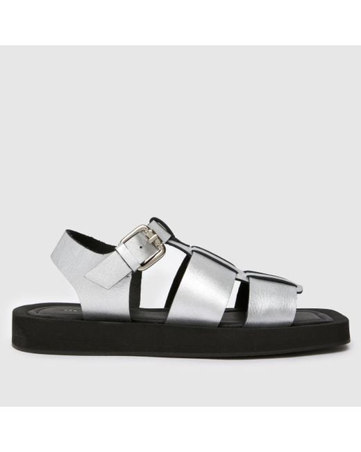 Schuh Black Thea Leather Fisherman Sandals