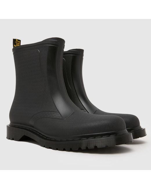 Dr. Martens Black 1460 Rain Pull On Boots for men