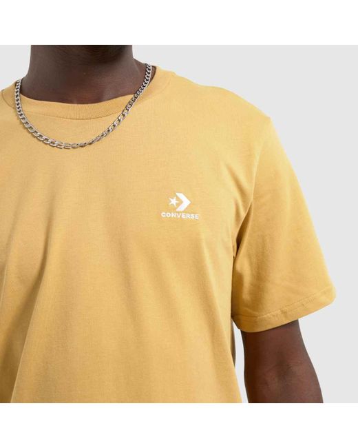 Converse Yellow Go To Embroidered Star T-shirt In for men