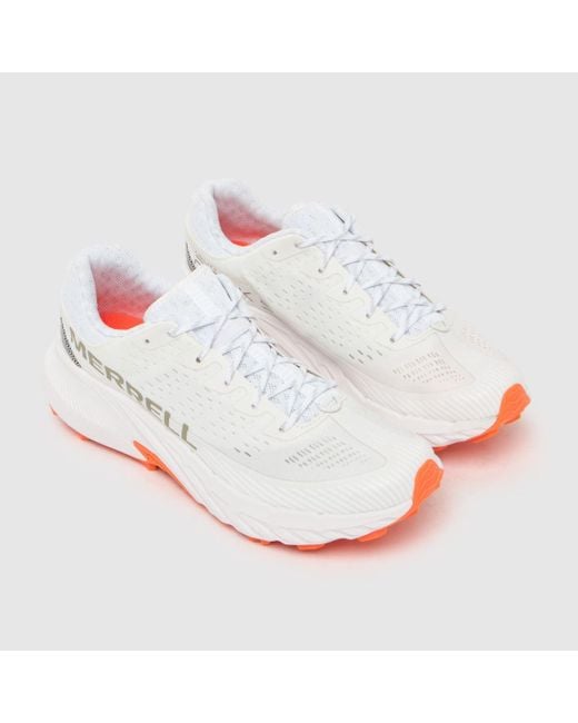 Merrell White Agility Peak 5 Trainers for men