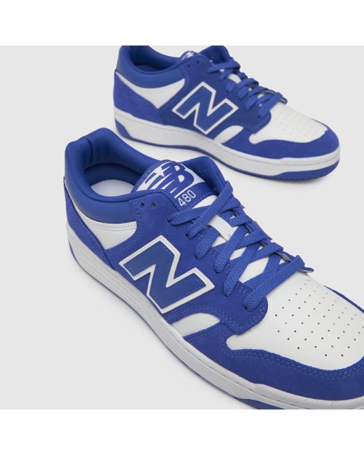 New Balance 480 Trainers In White & Blue for Men Lyst UK