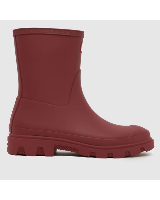 Hunter Red Downpour Short Boots