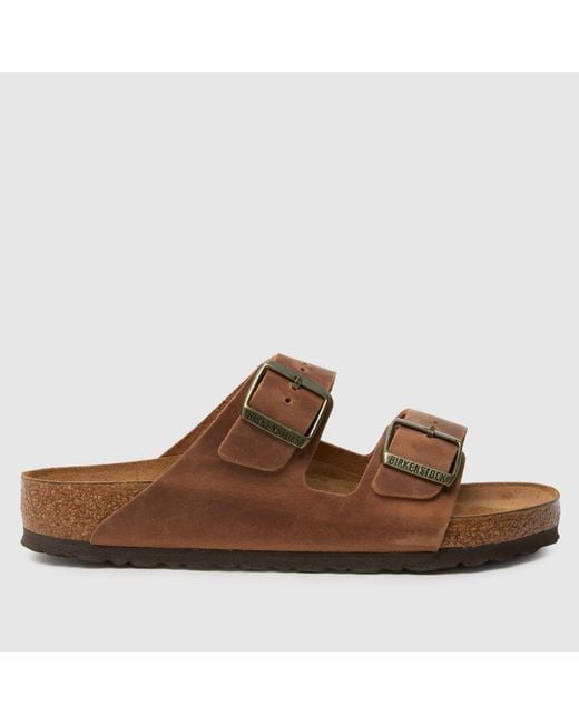 Birkenstock Brown Arizona Oiled Leather Sandals, Size: 3 (Eu 36)