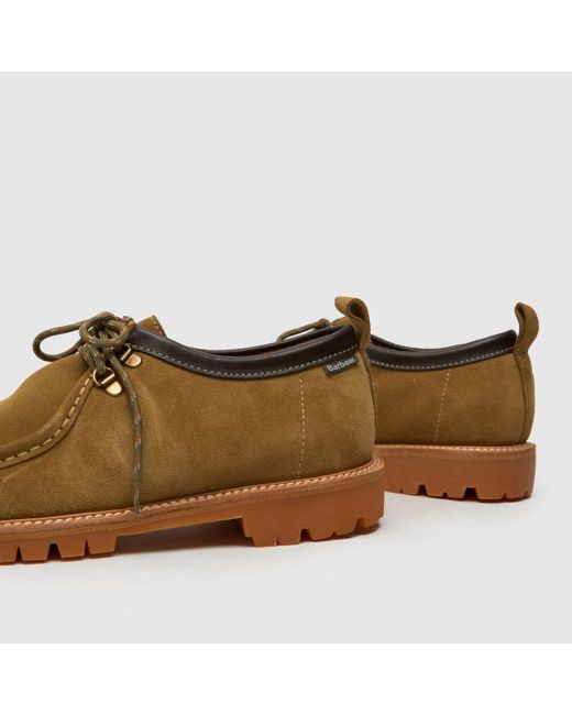 Barbour Brown X Wild Bunch Coatham Apron Shoes for men