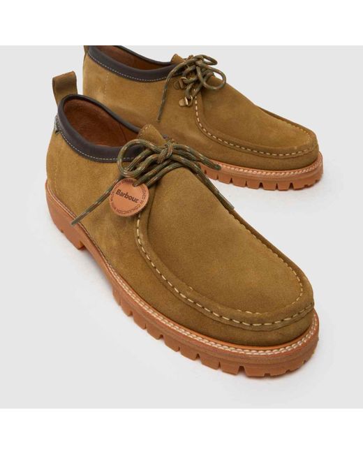 Barbour Brown X Wild Bunch Coatham Apron Shoes for men