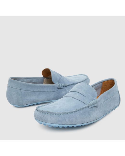 Schuh Blue Russell Suede Loafer Shoes In for men