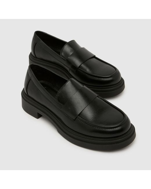 Schuh Black Larson Chunky Loafer Flats