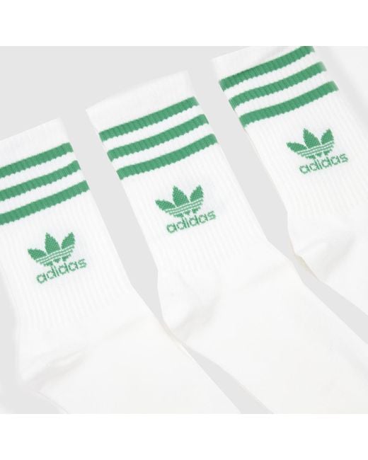 Adidas White Originals Crew Sock 3 Pack