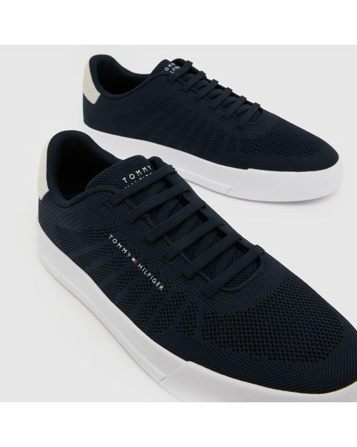 Tommy Hilfiger Blue Court Knit Trainers for men