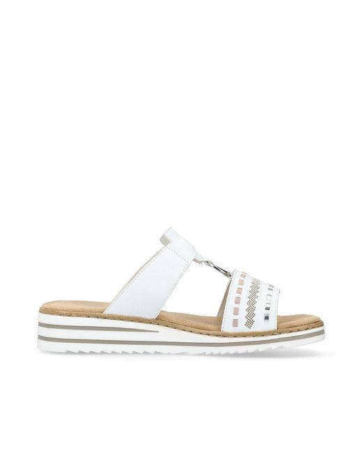 Rieker White Klassische Sandalen V0636