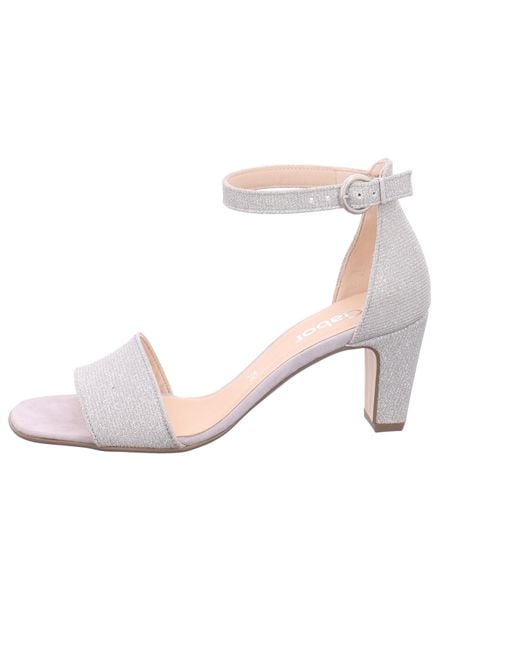 Gabor Pink Metallische sandalen mit lederfutter