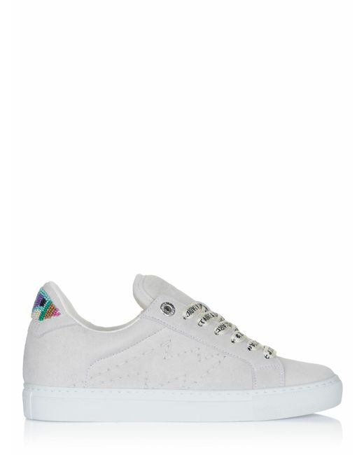 Zadig & Voltaire White Zadig Voltaire La Flash Folk Beads Schuhe
