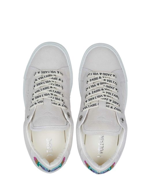 Zadig & Voltaire White Zadig Voltaire La Flash Folk Beads Schuhe