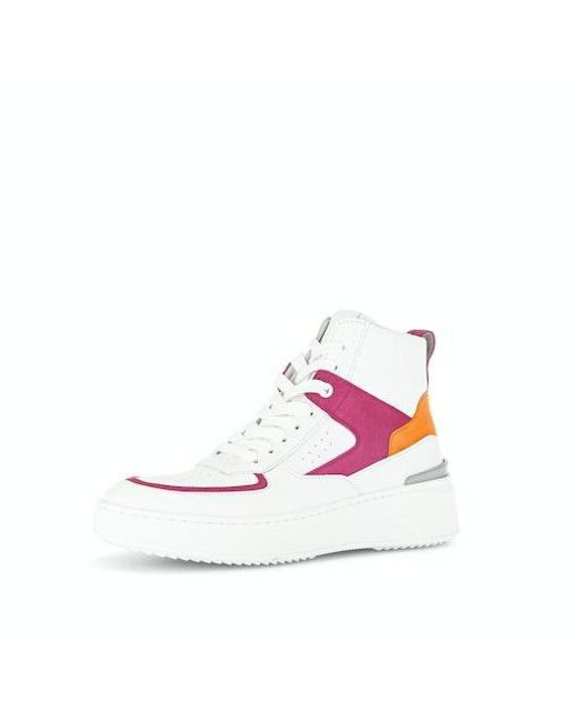 Gabor White High-Top Sneaker