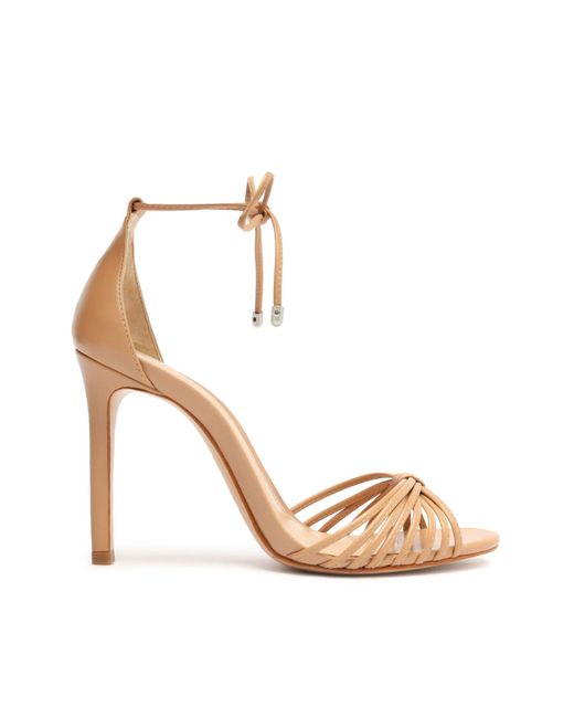 SCHUTZ SHOES Dive Nappa Leather Sandal in Honey Beige (Metallic) | Lyst