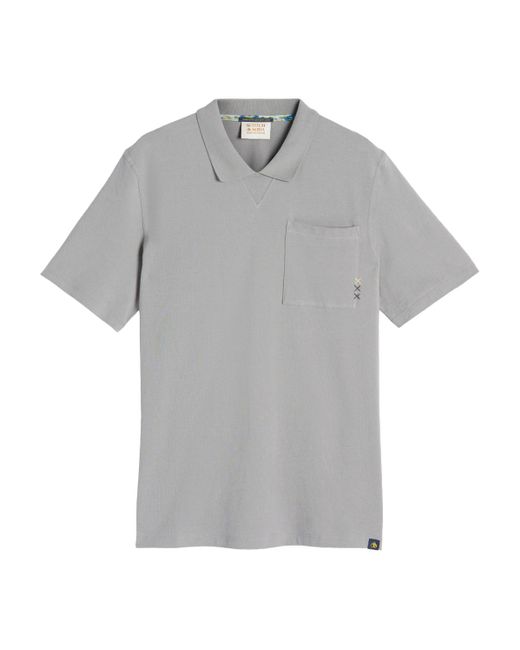 Scotch & Soda Gray 'Chest Pocket Polo Shirt for men