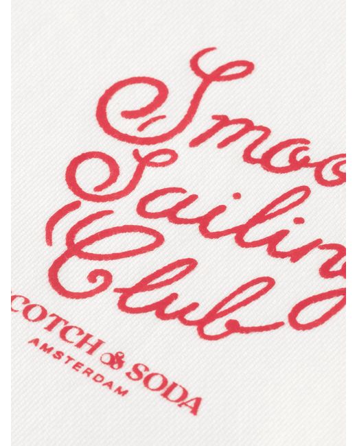 Scotch & Soda White 'Smooth Sailing Club Sweatshirt for men