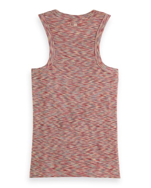 Scotch & Soda Pink Space Dyed Racer Tank