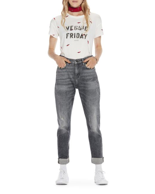 Scotch & Soda Gray All-Over Printed T-Shirt