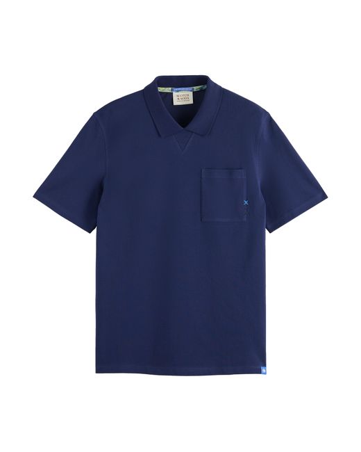 Scotch & Soda Blue 'Chest Pocket Polo Shirt for men