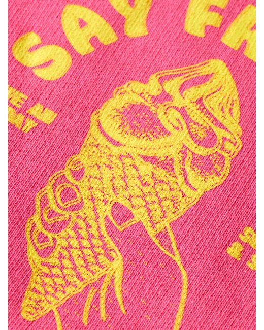 Scotch & Soda Pink 'Garment-Dyed Artwork Sweatshirt for men