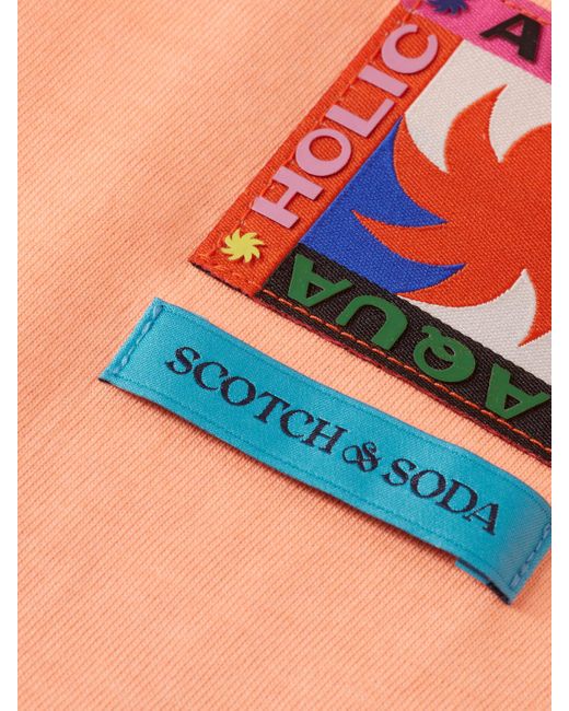 Scotch & Soda Pink 'Two Colour Sprayed T-Shirt for men