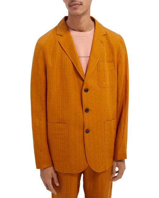 Scotch & Soda Orange Relaxed-Fit Blazer for men
