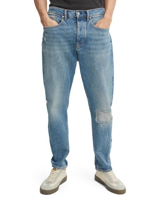 Scotch & Soda Blue The Dean Loose Tapered-Fit Jeans for men