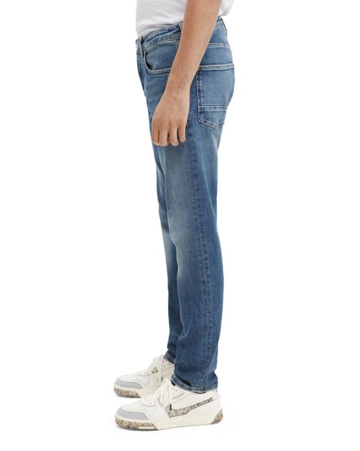 Scotch & Soda Blue Ralston Regular Slim-Fit Jeans for men
