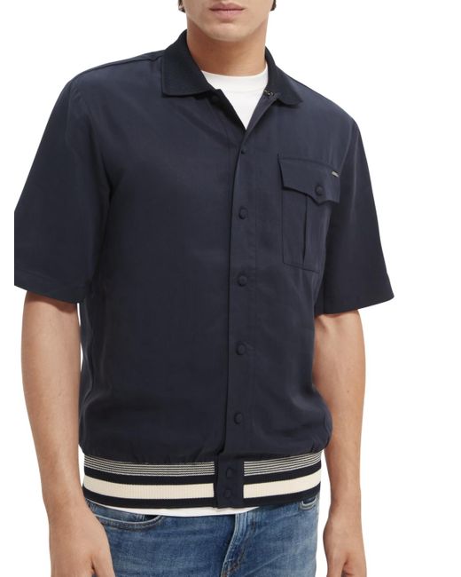 Scotch & Soda Blue Relaxed-Fit Polo Shirt for men