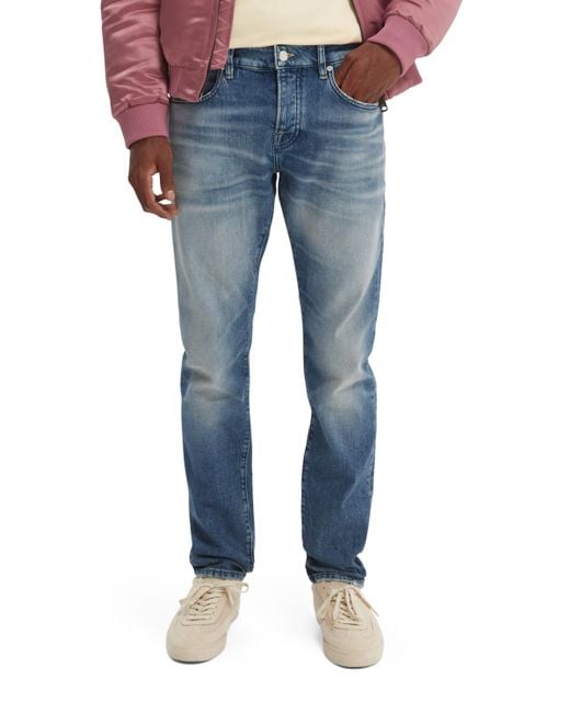 Scotch & Soda Blue Ralston Regular-Slim Jeans for men