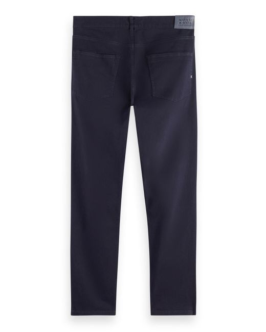 Scotch & Soda Blue Ralston Slim Fit 5-Pocket Pants for men
