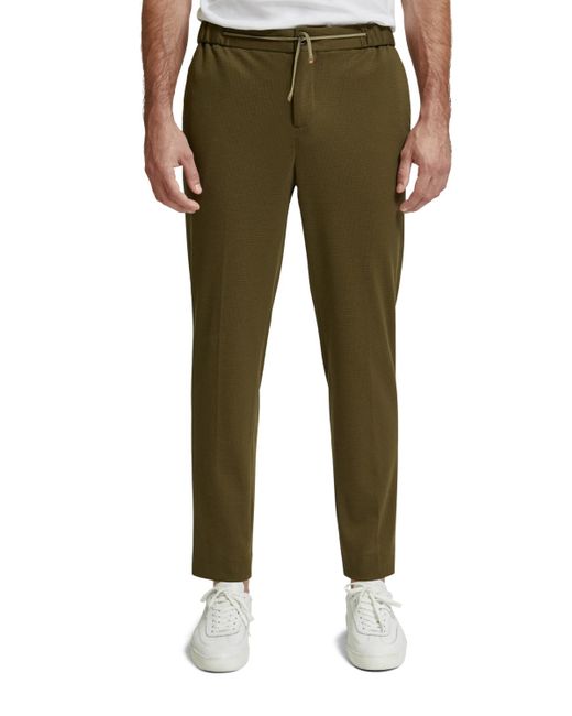 Scotch & Soda Green Finch Tapered-Fit Yarn-Dyed Jogger Pants for men