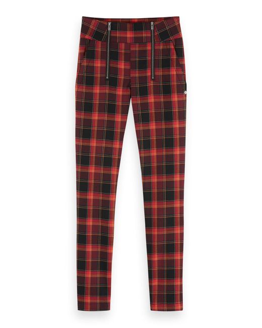Scotch & Soda Red Patterned Trouser