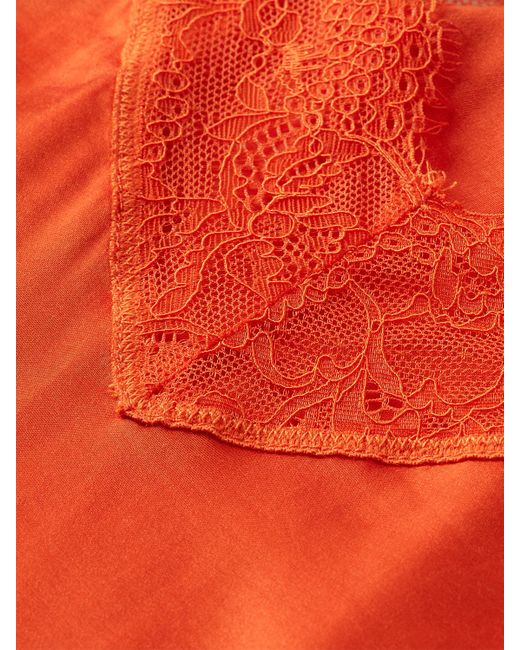 Scotch & Soda Orange Camisole With Lace Detail