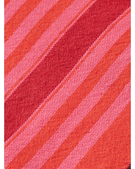 Scotch & Soda Red 'Striped Oxford Bermuda Short for men
