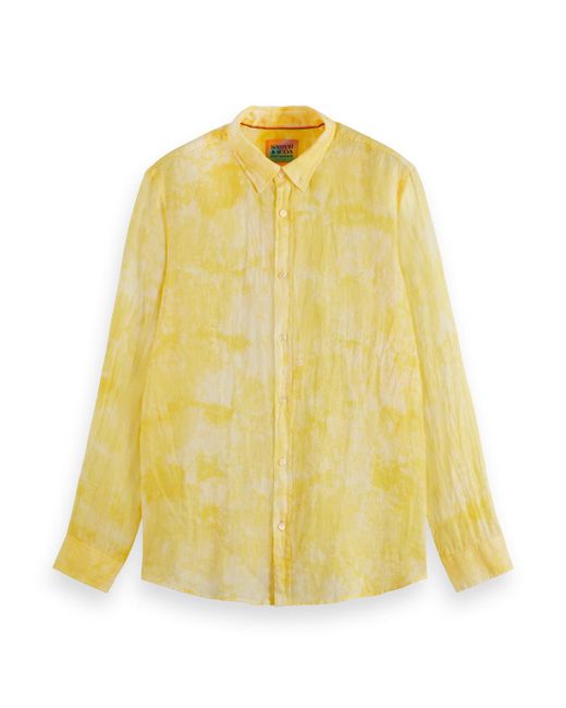 Scotch & Soda Yellow 'Tie Dye Shirt for men