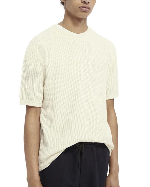Scotch & Soda Natural Short Sleeved Sweater for men