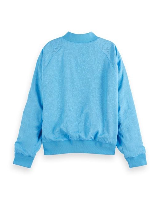 Scotch & Soda Blue Reversible Printed Bomber