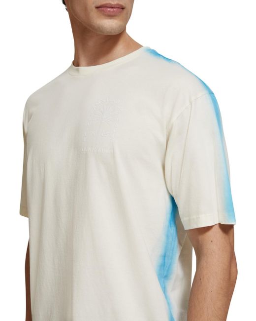 Scotch & Soda White 'Sprayed T-Shirt for men
